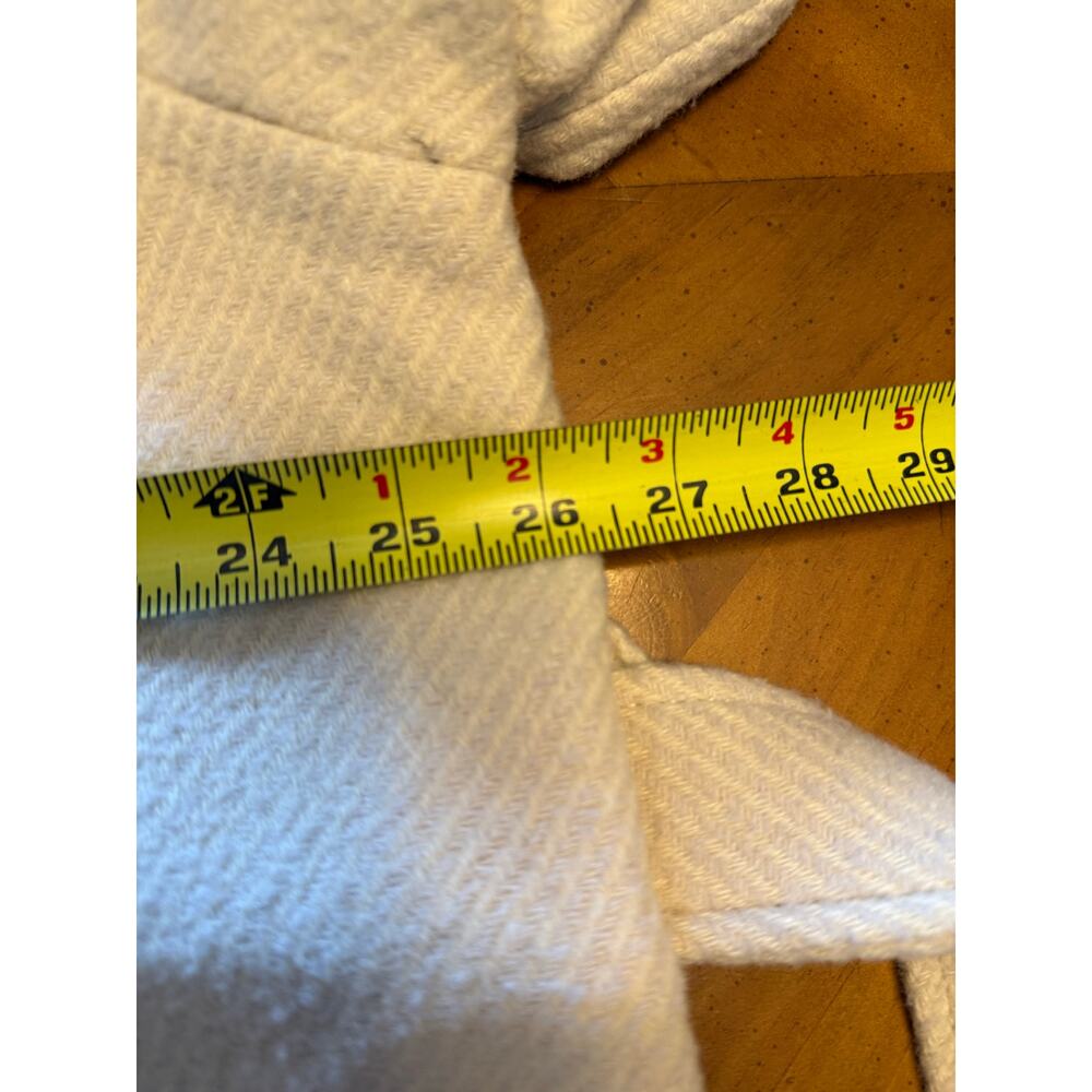 H&M Belted Trench Coat Wool Blend Coat Regular Fit Beige Size XL - Picture 12 of 13